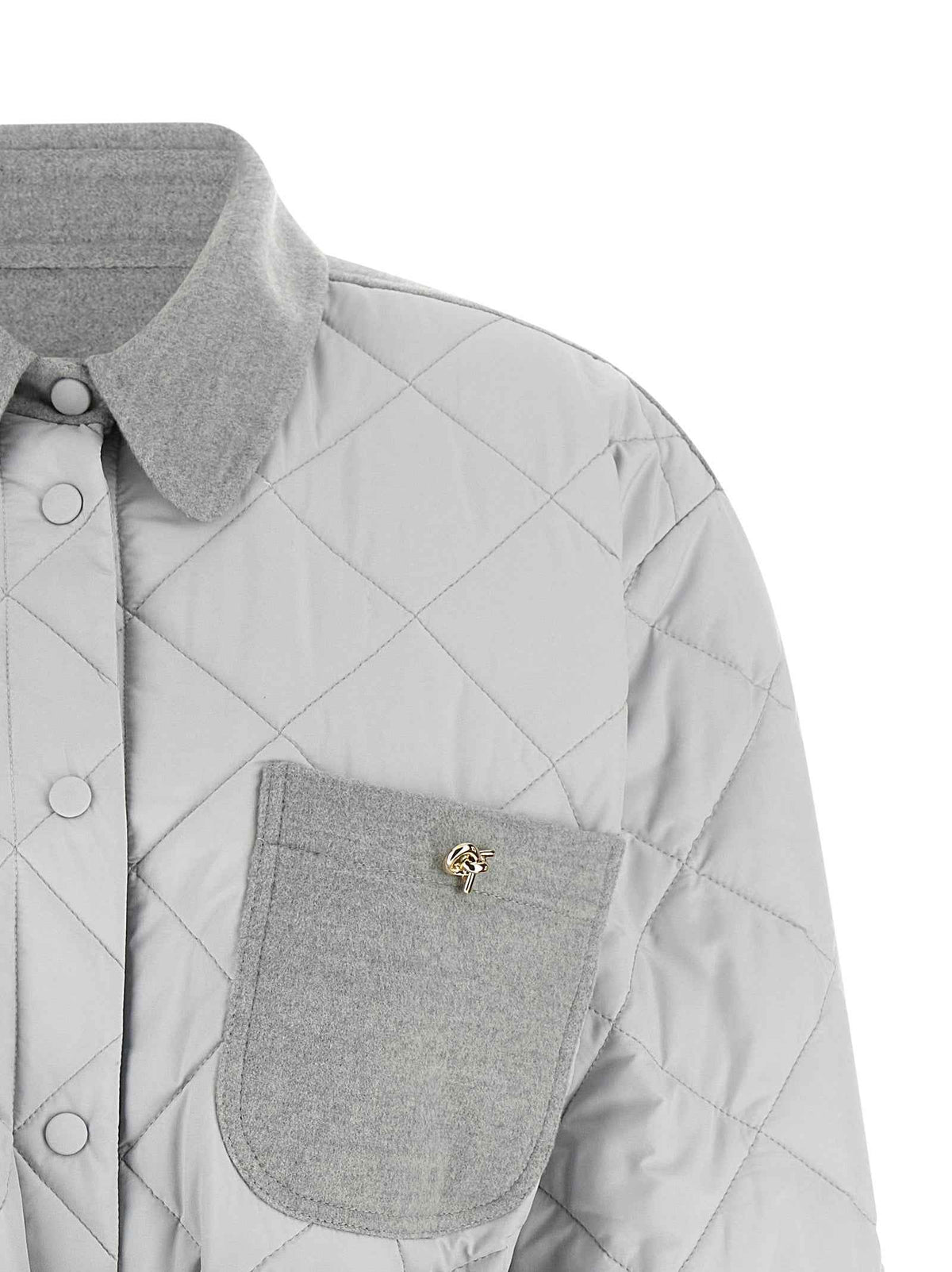 Fabiana Filippi Gray Polyester Shell Jacket