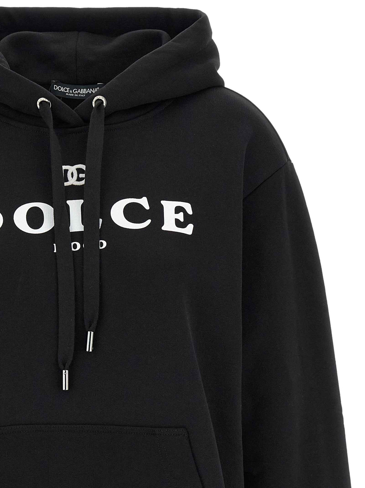 Dolce & Gabbana Black Cotton Hoodie