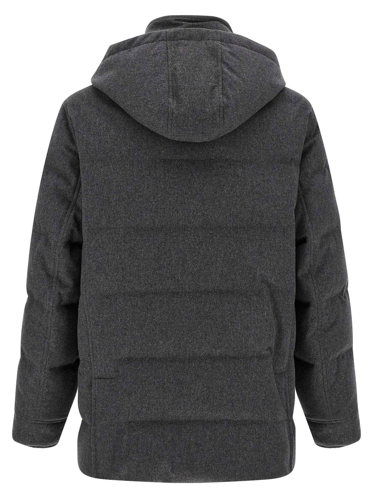 Brunello Cucinelli Gray Wool Parka