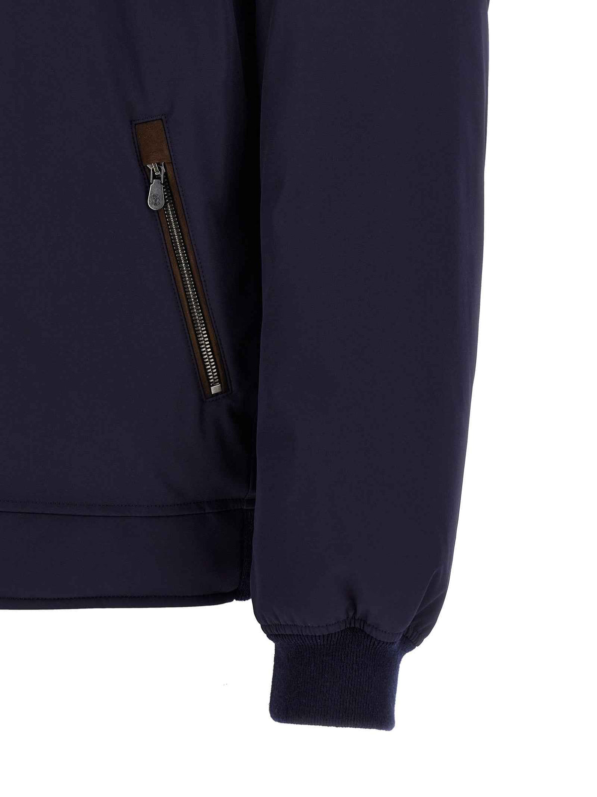 Brunello Cucinelli Blue Polyamide Full-Length Jacket