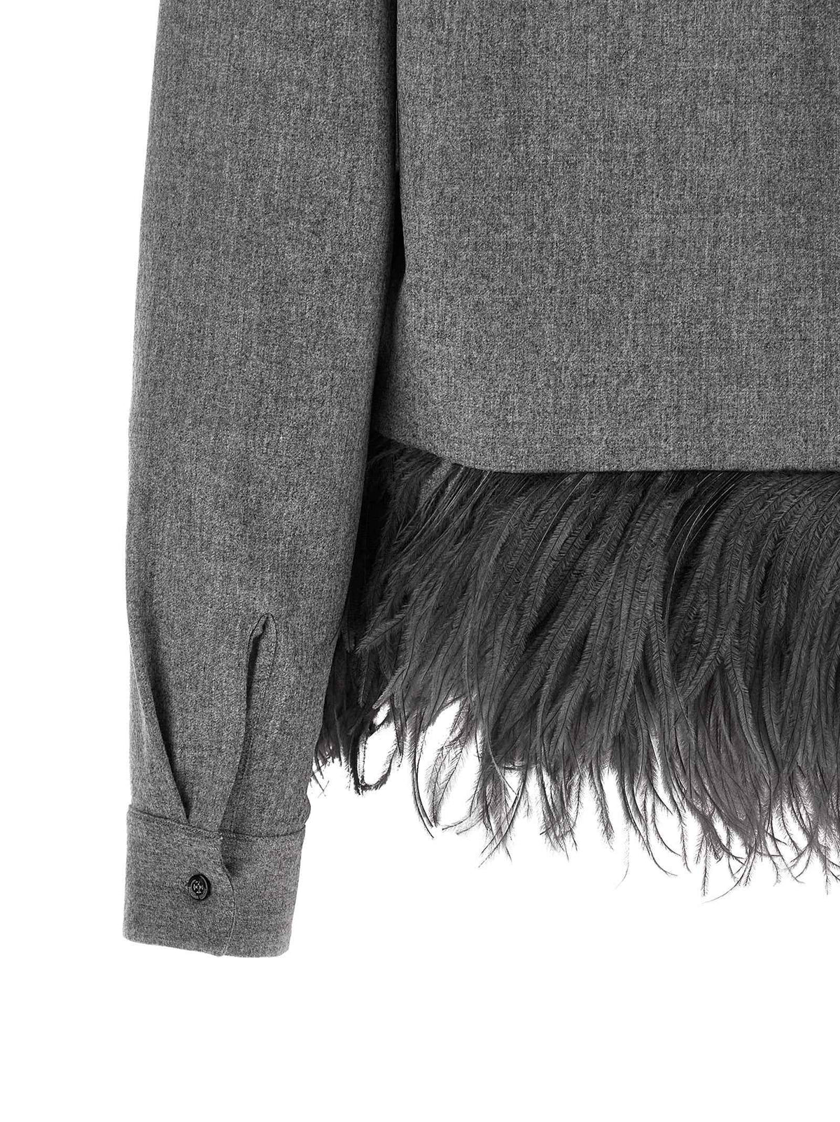 Fabiana Filippi Gray Virgin Wool Blouse