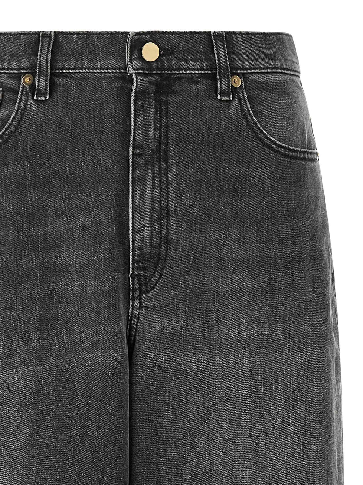 Fabiana Filippi Gray Cotton Relaxed Fit Jeans