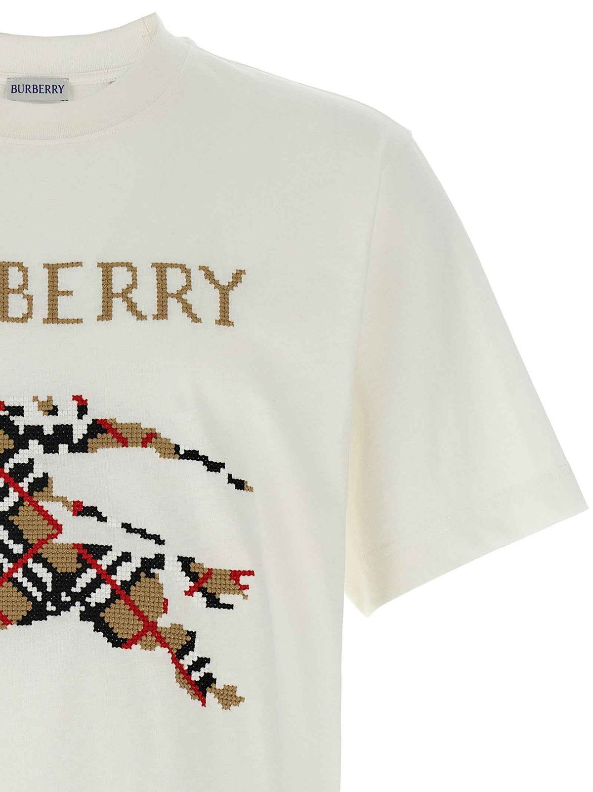Burberry White Cotton T-Shirt