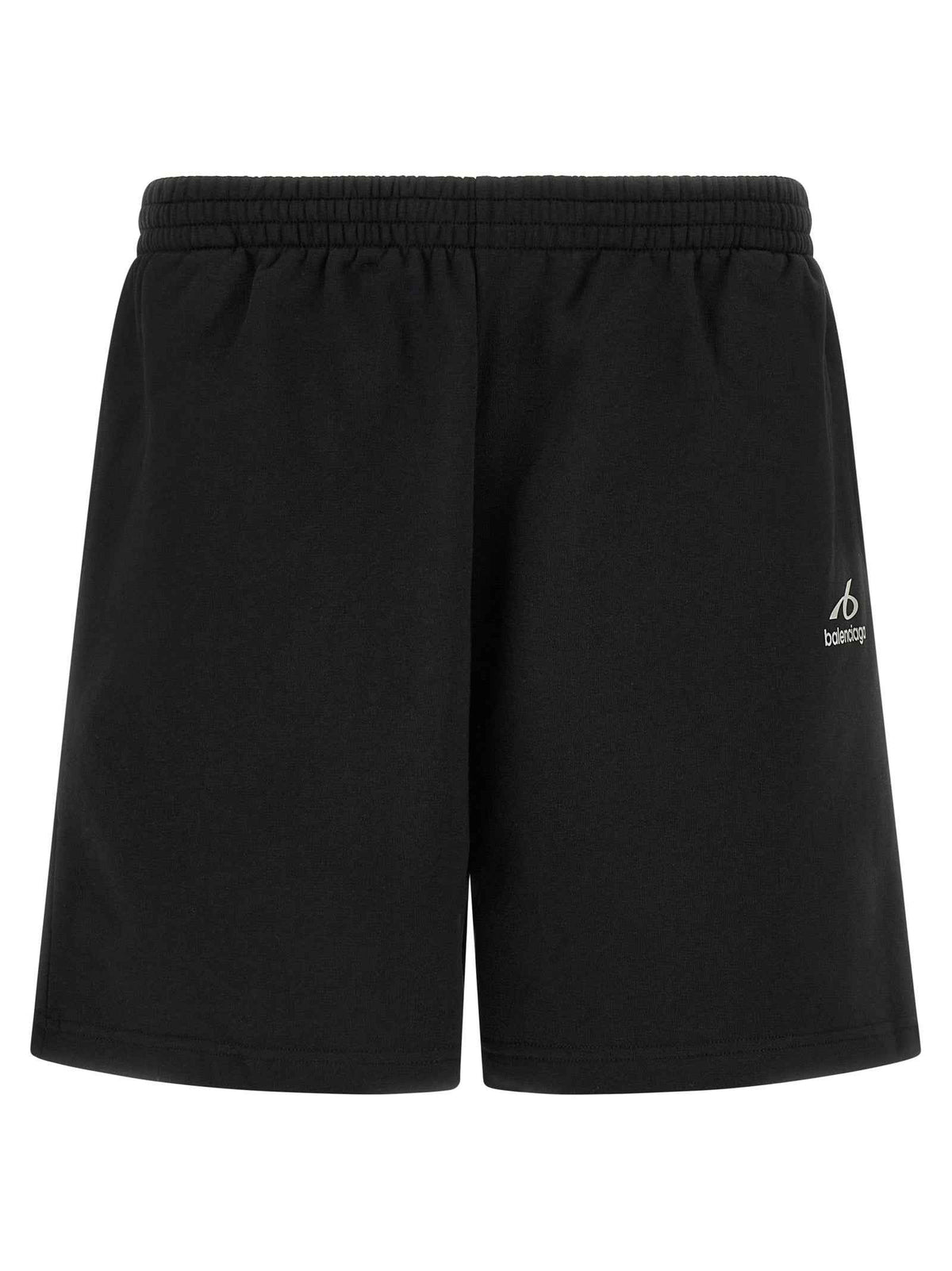 Balenciaga Black Cotton Bermuda Shorts