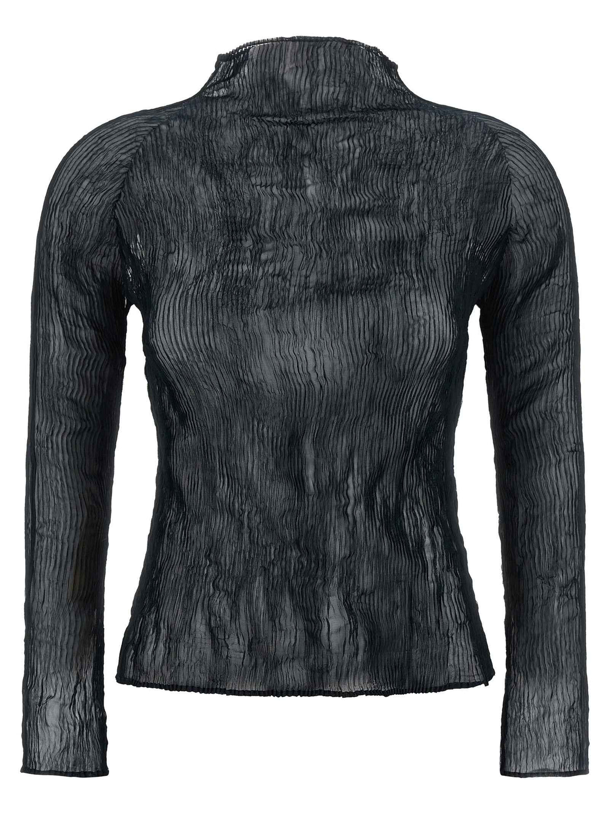 Issey Miyake Black Polyester Cardigan