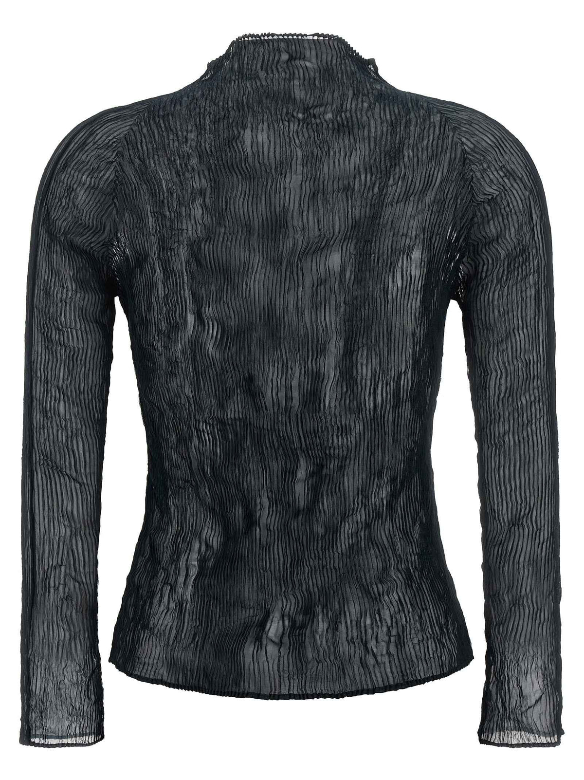 Issey Miyake Black Polyester Cardigan
