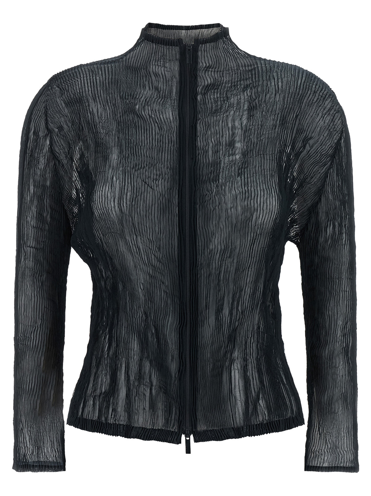 Issey Miyake Blue Polyester Cardigan