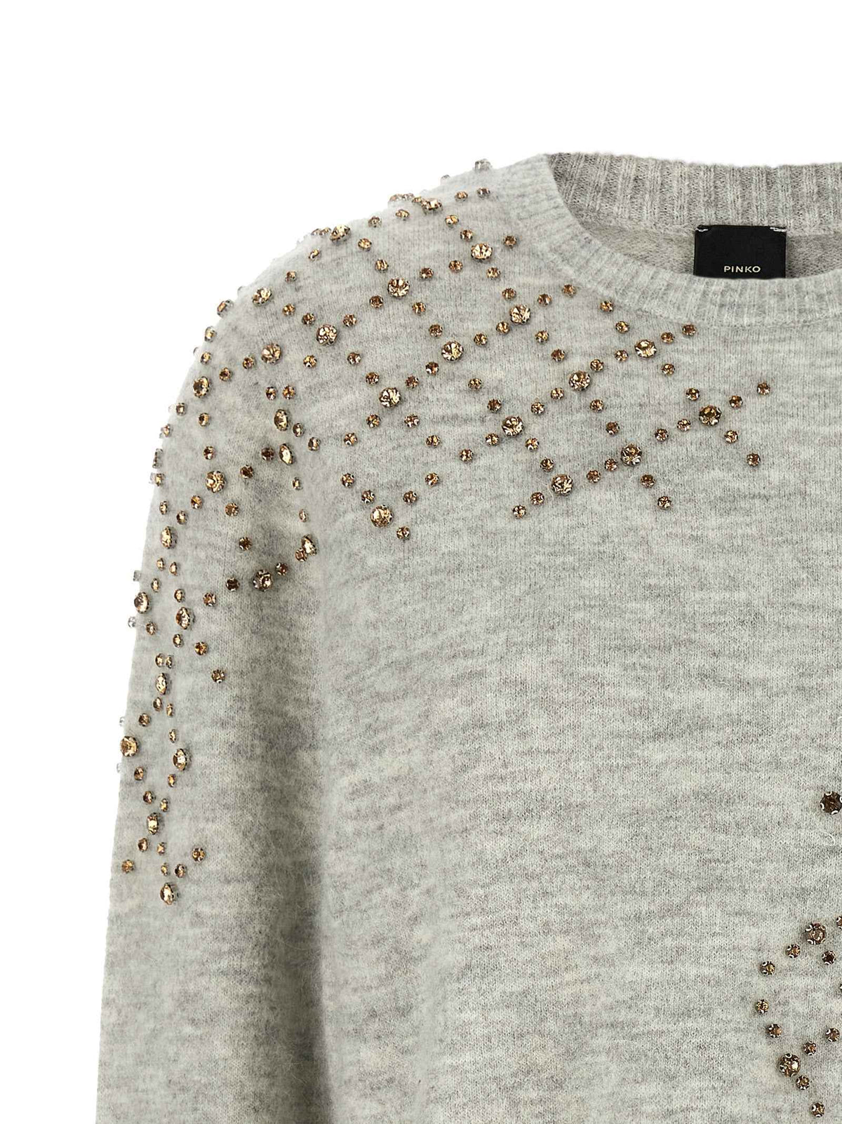PINKO Gray Wool Cardigan