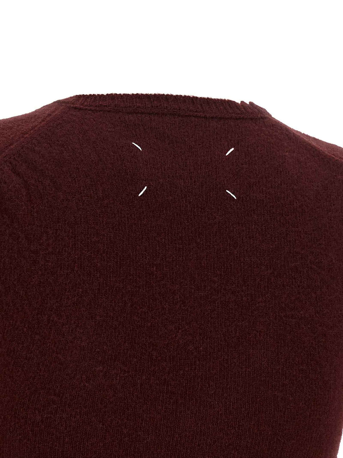 Maison Margiela Bordeaux Virgin Wool Sleeveless Jacket