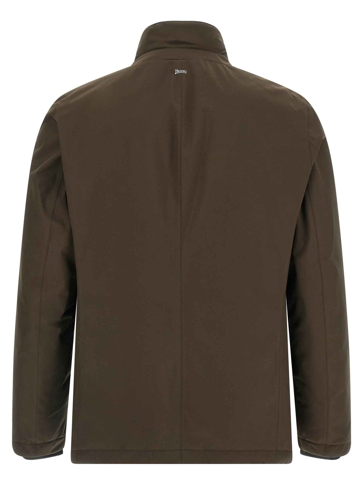 Herno Brown Polyester Full-Length Jacket