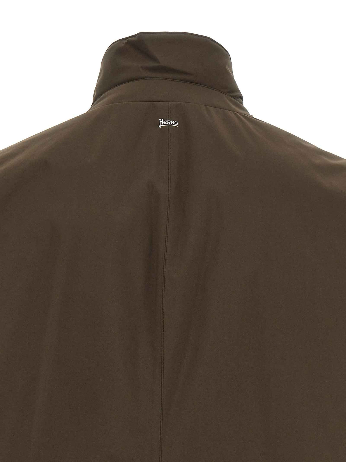Herno Brown Polyester Full-Length Jacket