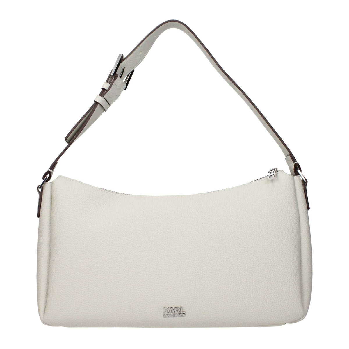 Karl Lagerfeld Gray Leather Shoulder Bag