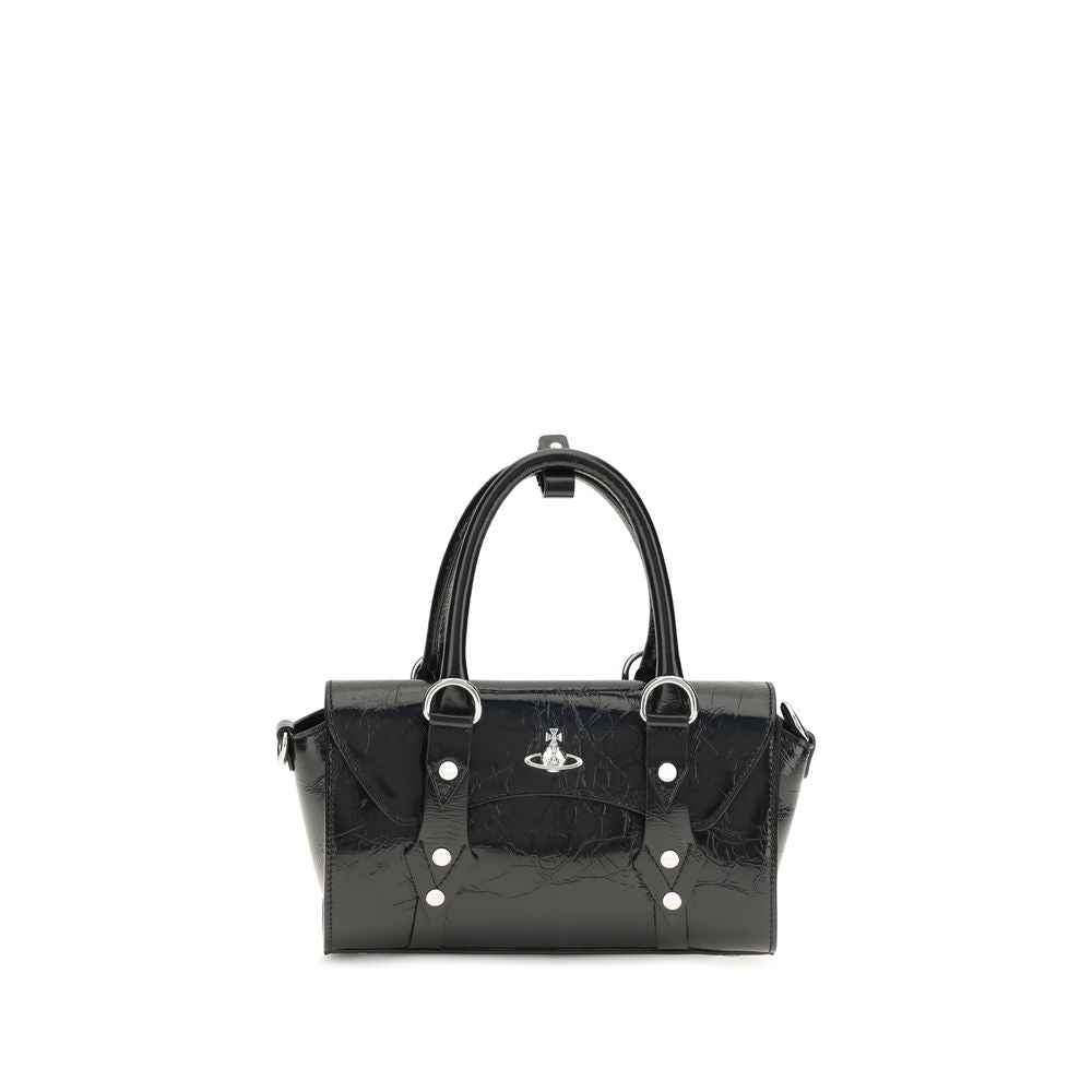 Vivienne Westwood Black Calf Leather Bos Taurus Shoulder Bag