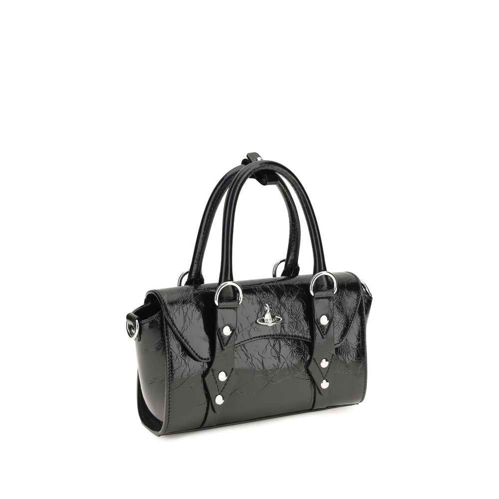 Vivienne Westwood Black Calf Leather Bos Taurus Shoulder Bag