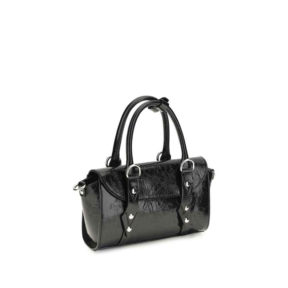 Vivienne Westwood Black Calf Leather Bos Taurus Shoulder Bag