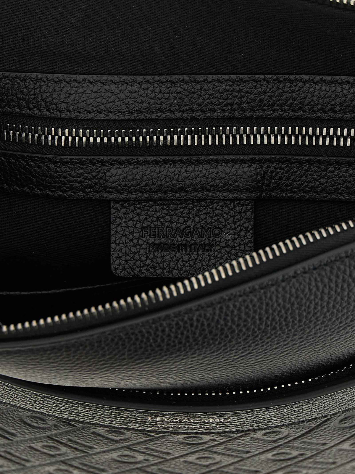 Ferragamo Black Calfskin Crossbody Bag