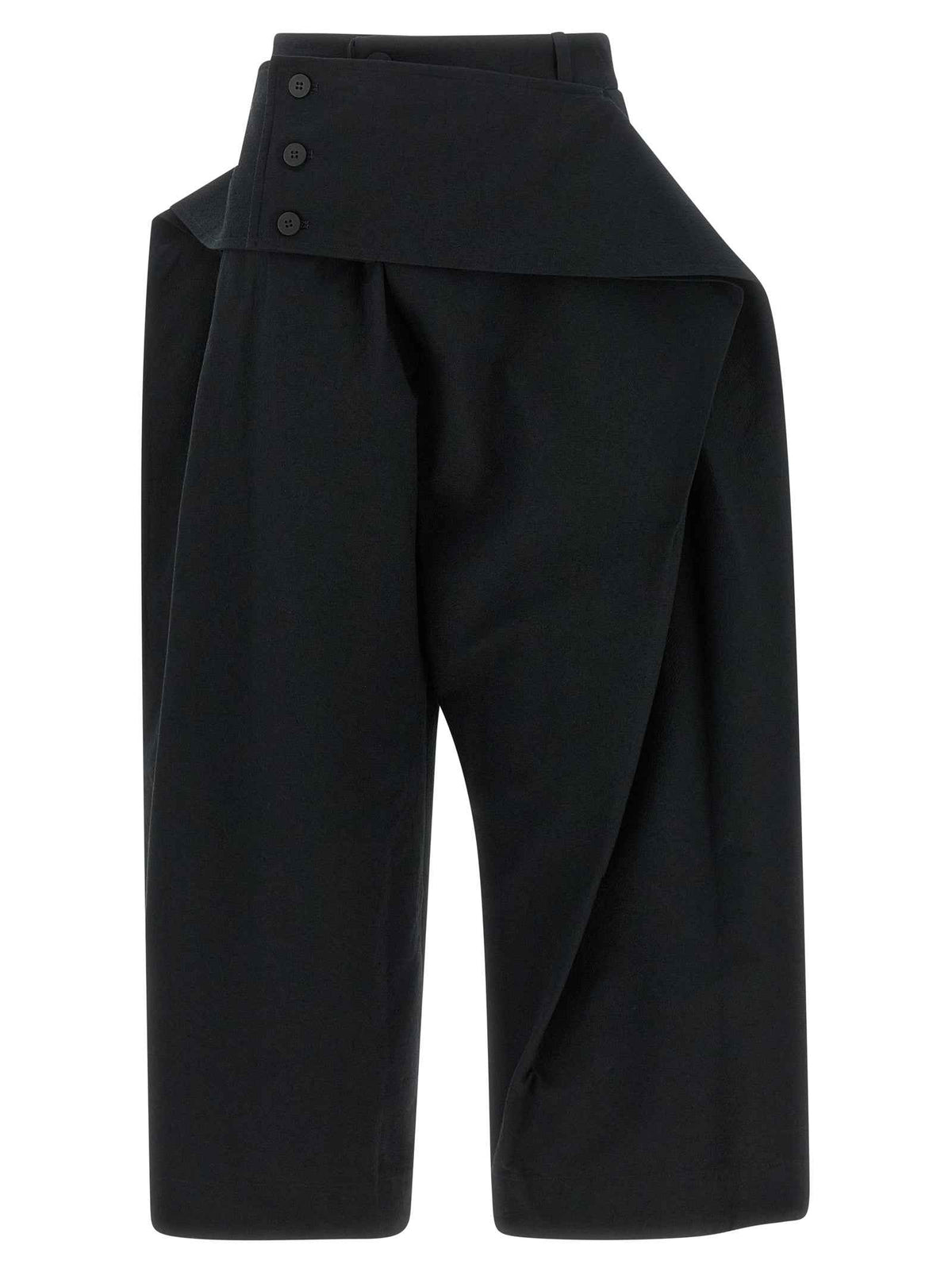 Issey Miyake Black Polyester Casual Pants