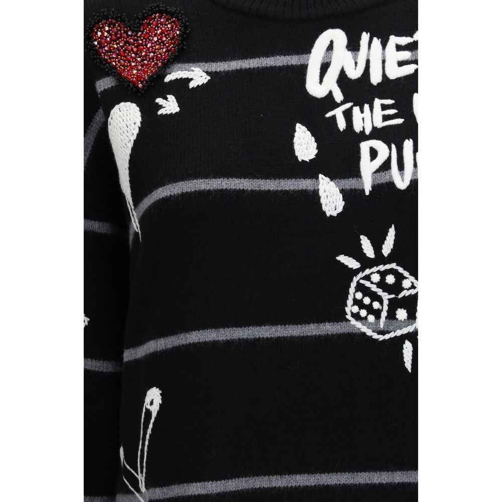 PINKO Black Wool Oves Aries Sweatshirt