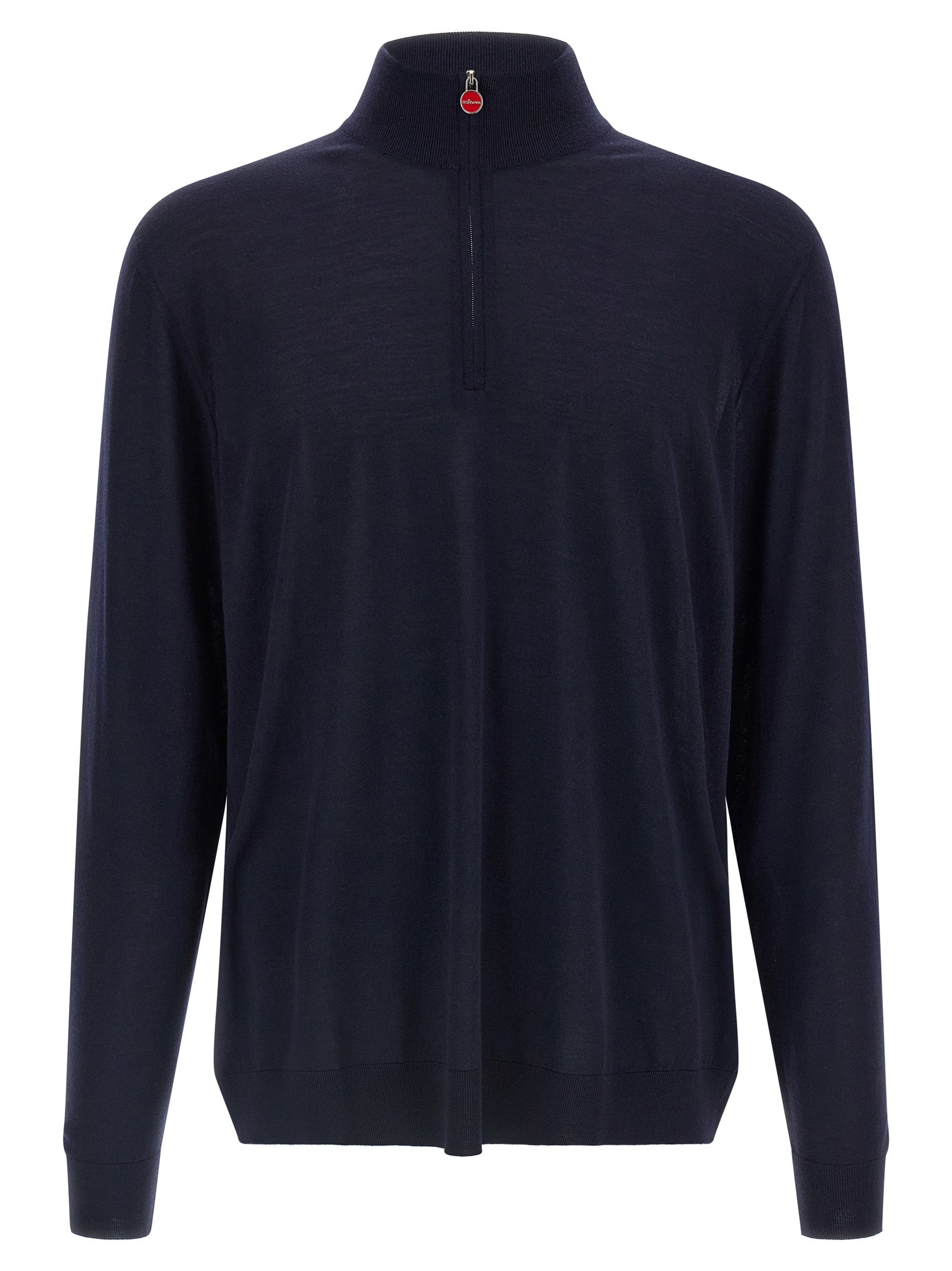Kiton Blue Wool Cardigan