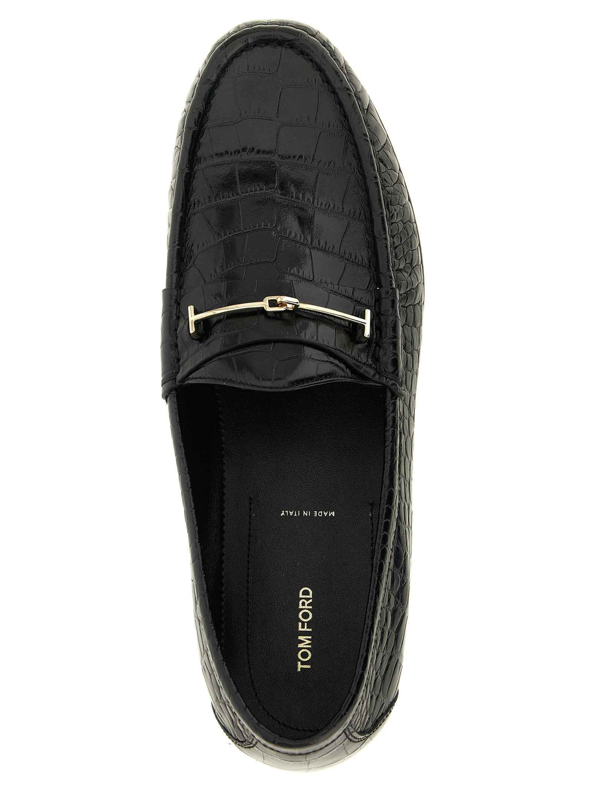 Tom Ford Black Calfskin Slip-On Loafers