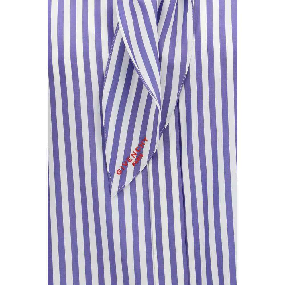Givenchy Blue Silk Pattern Shirt