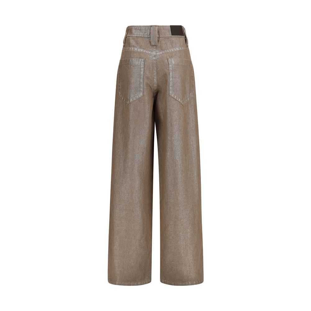 Brunello Cucinelli Beige Cotton Jeans Denim