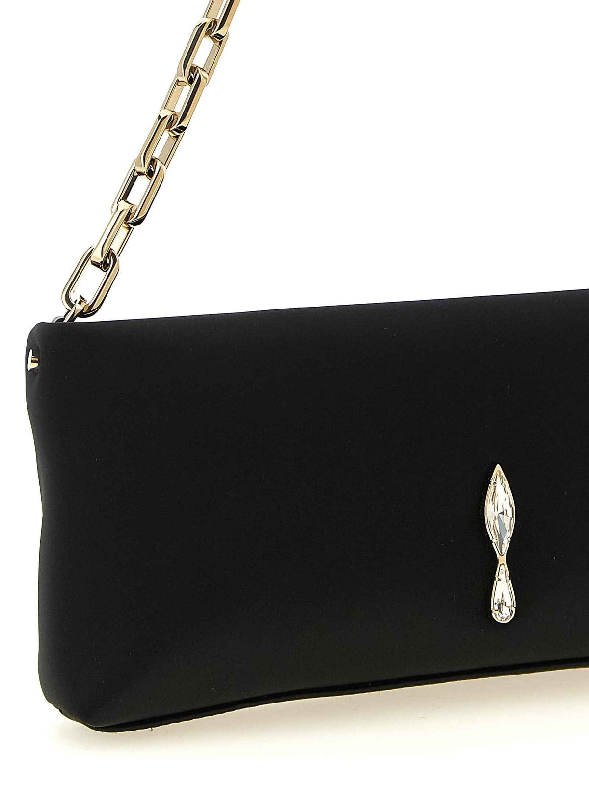 Christian Louboutin Black Elastane Clutch Bag