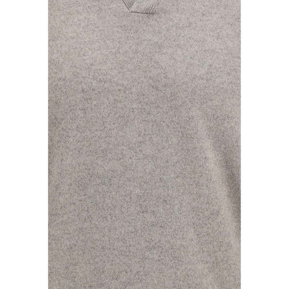 Brunello Cucinelli Gray Cashmere Sweatshirt