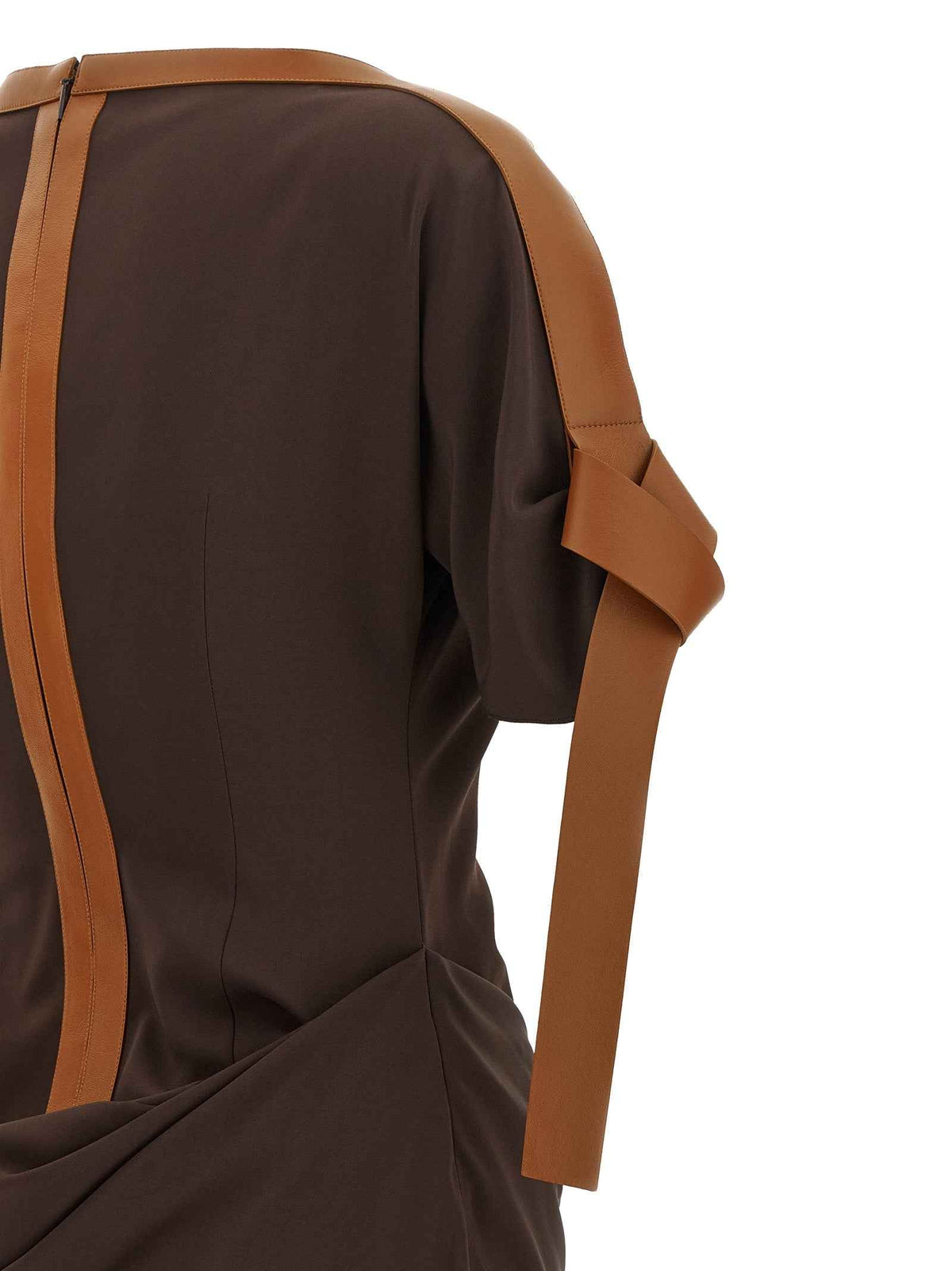 Ferragamo Brown Viscose Long Dress