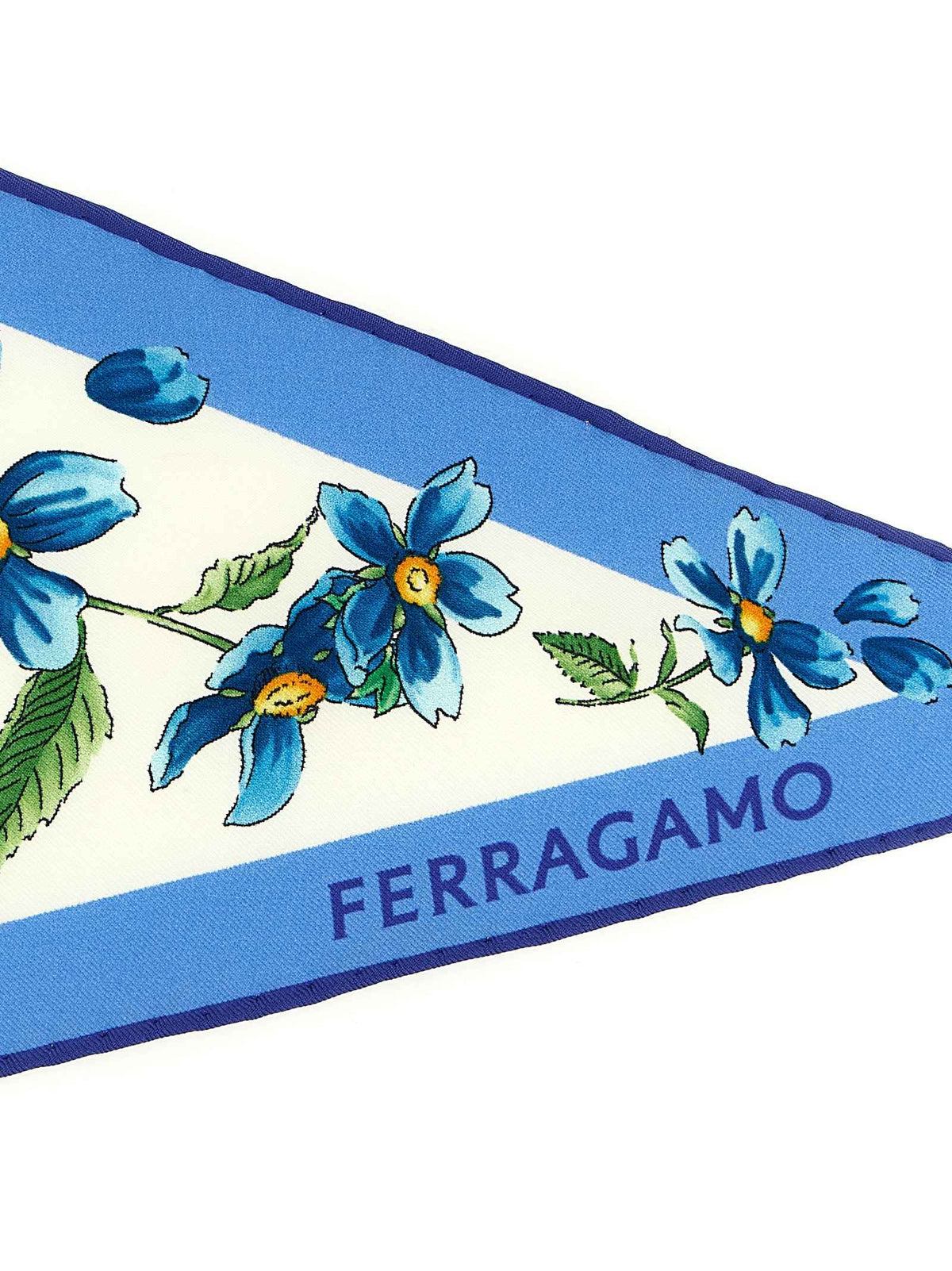 Ferragamo Blue Silk Foulard