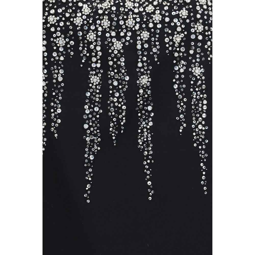 Valentino Garavani Black Wool Oves Aries Cocktail Dress