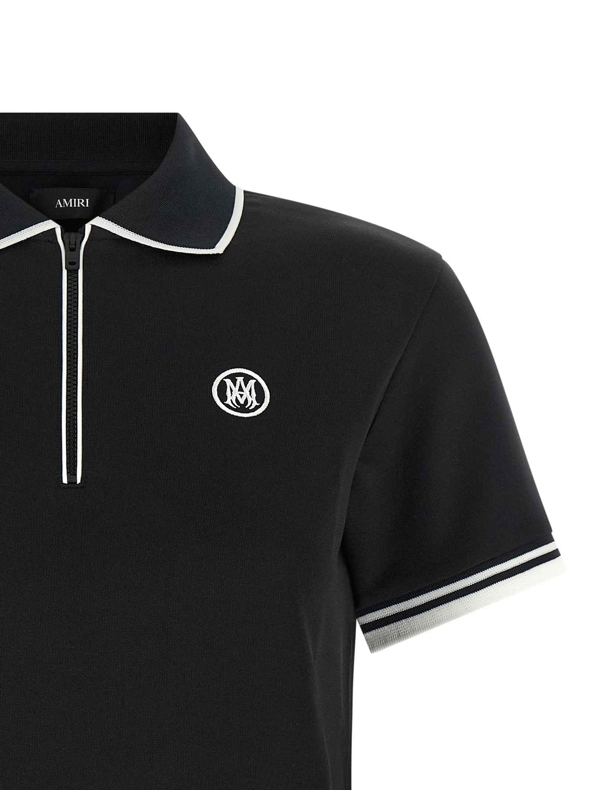 Amiri Black Polyester Polo Shirt