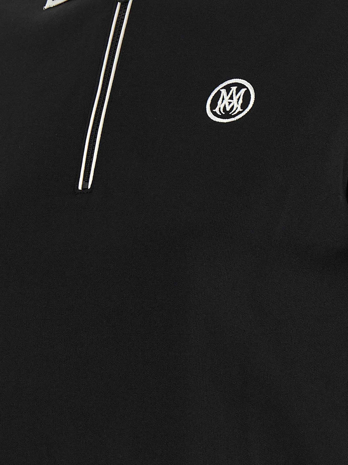 Amiri Black Polyester Polo Shirt