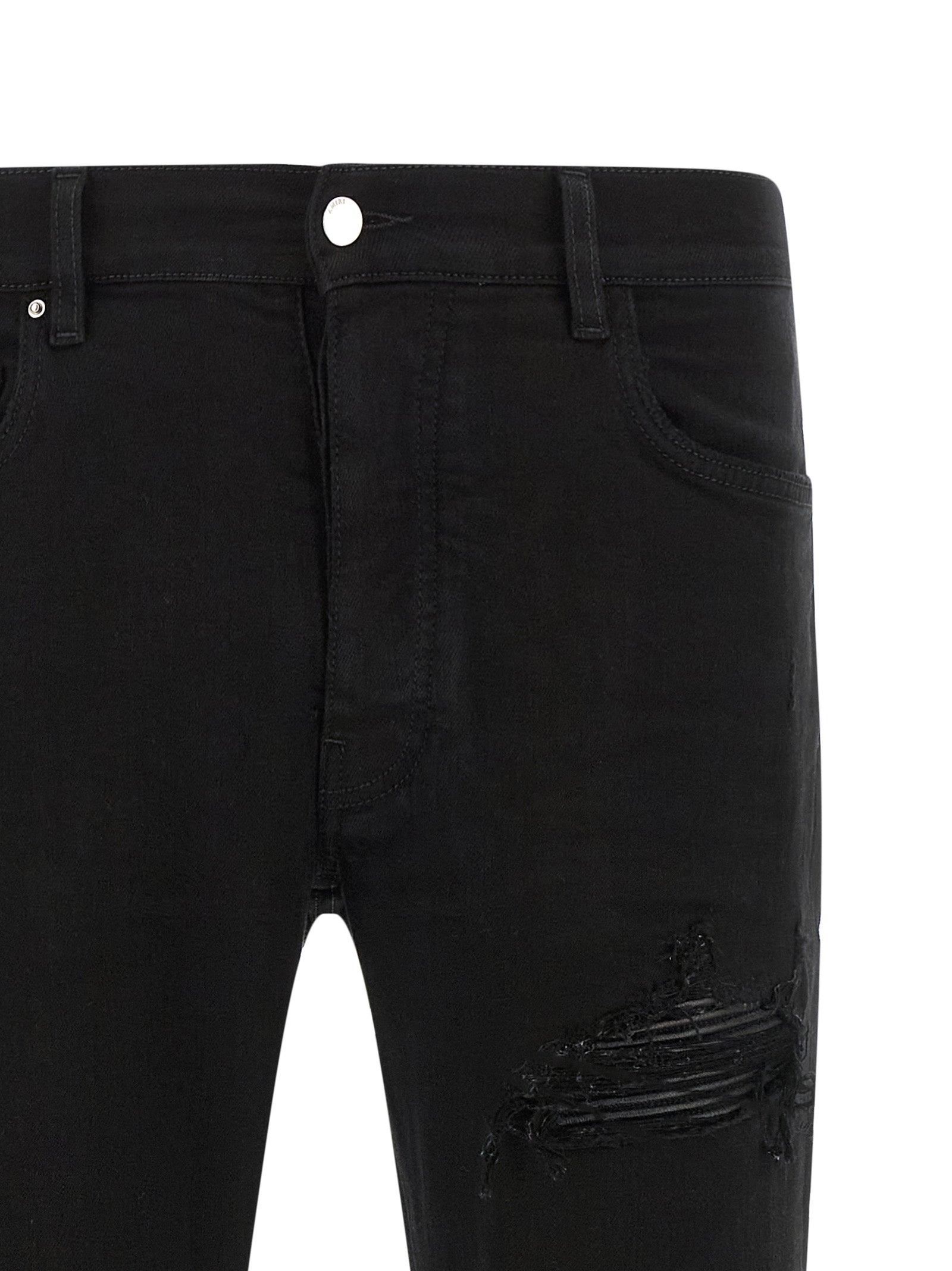 Amiri Black Cotton Slim Fit Jeans