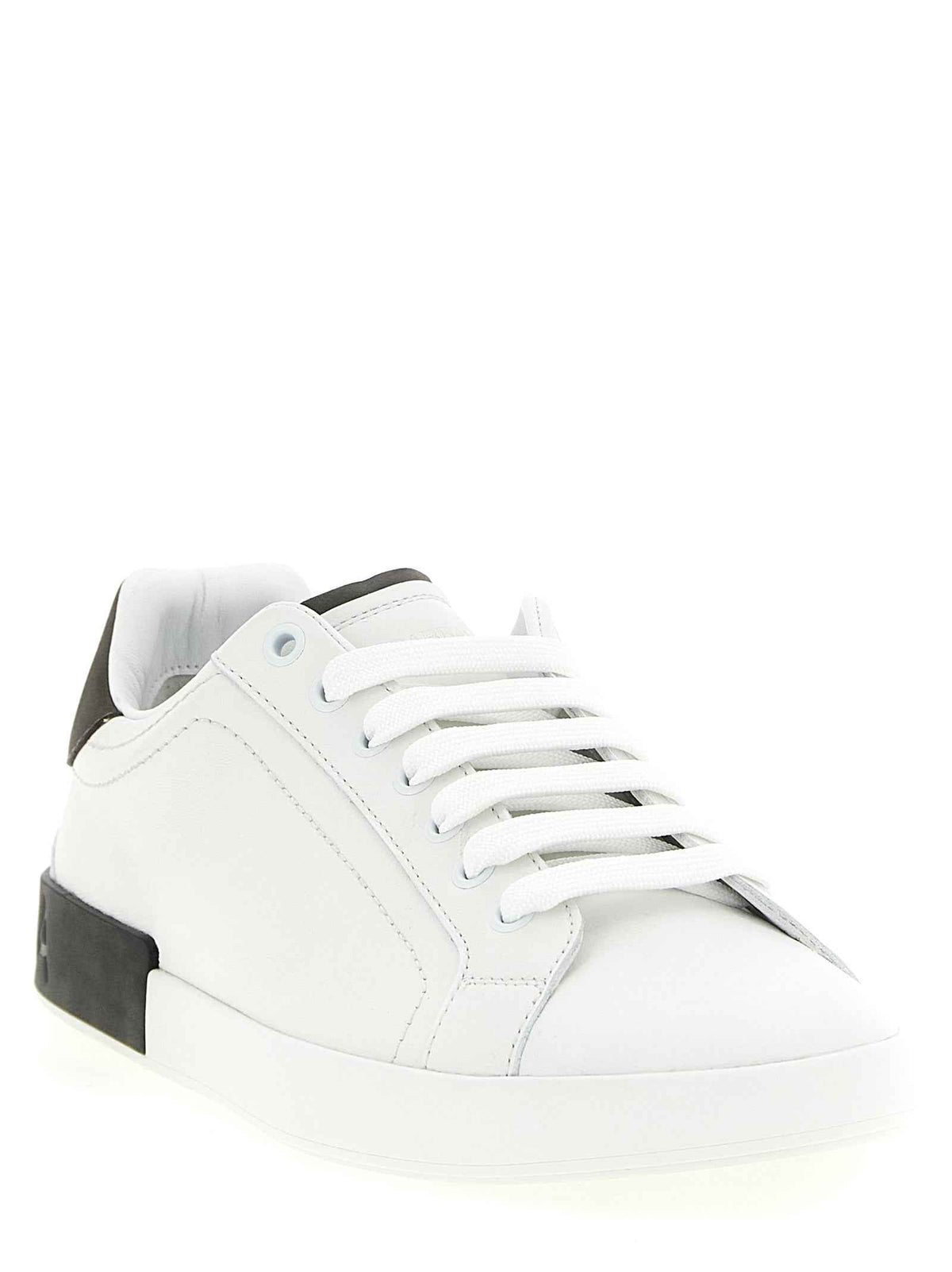 Dolce & Gabbana White Calfskin Low Top Sneakers