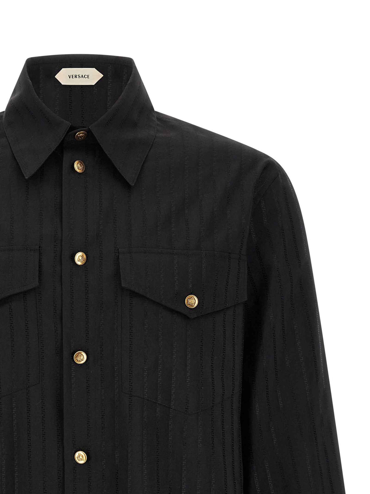Versace Black Cotton Blouse