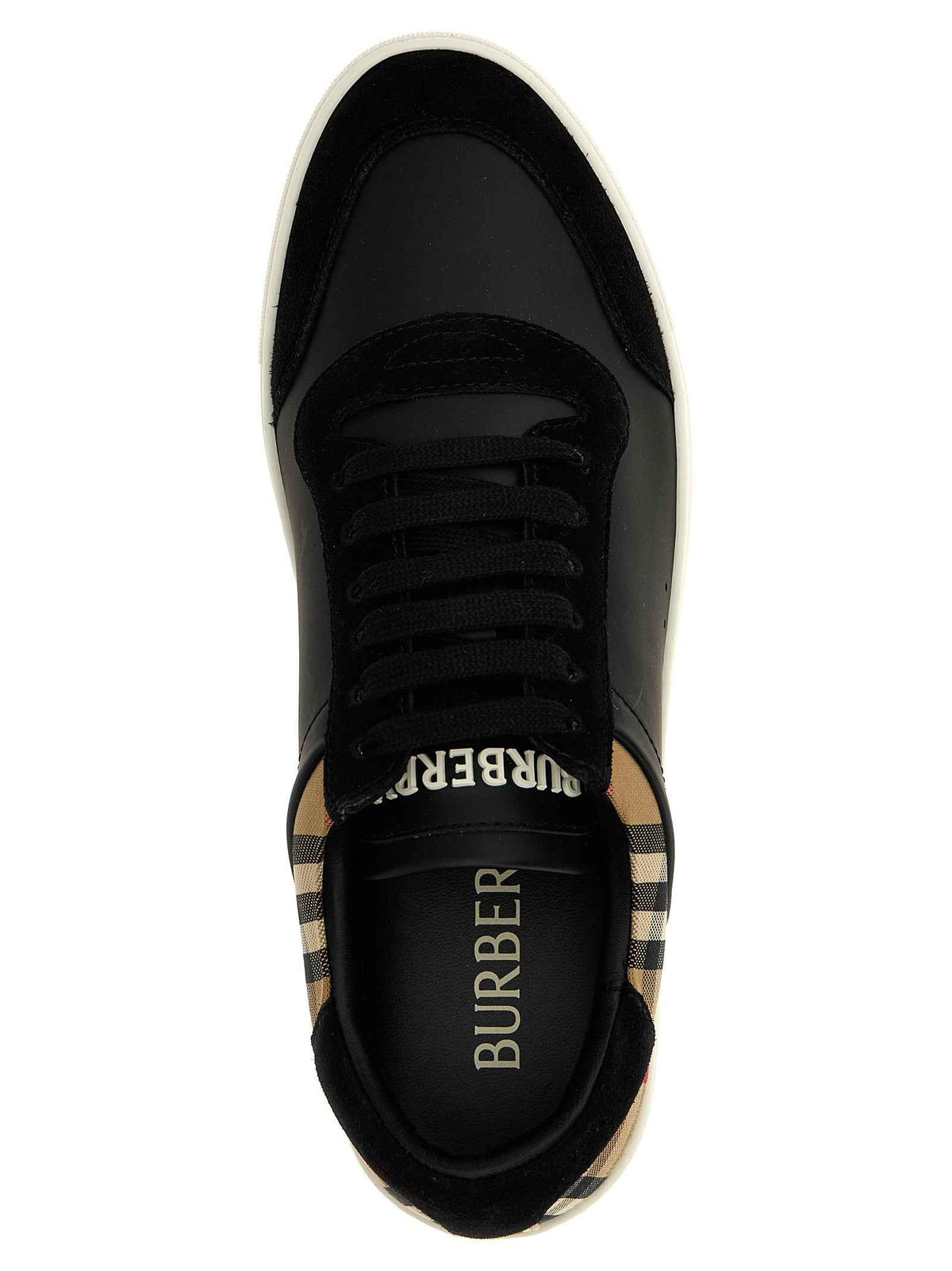 Burberry Black Calfskin Low Top Sneakers