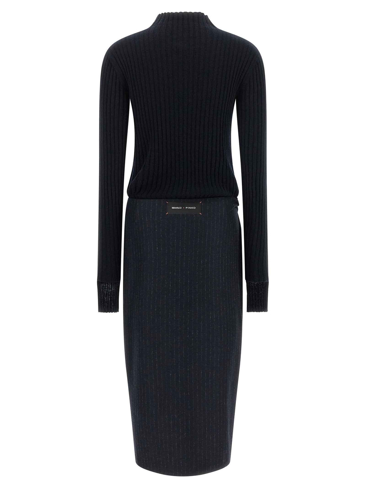 PINKO Blue Polyester Midi Dress