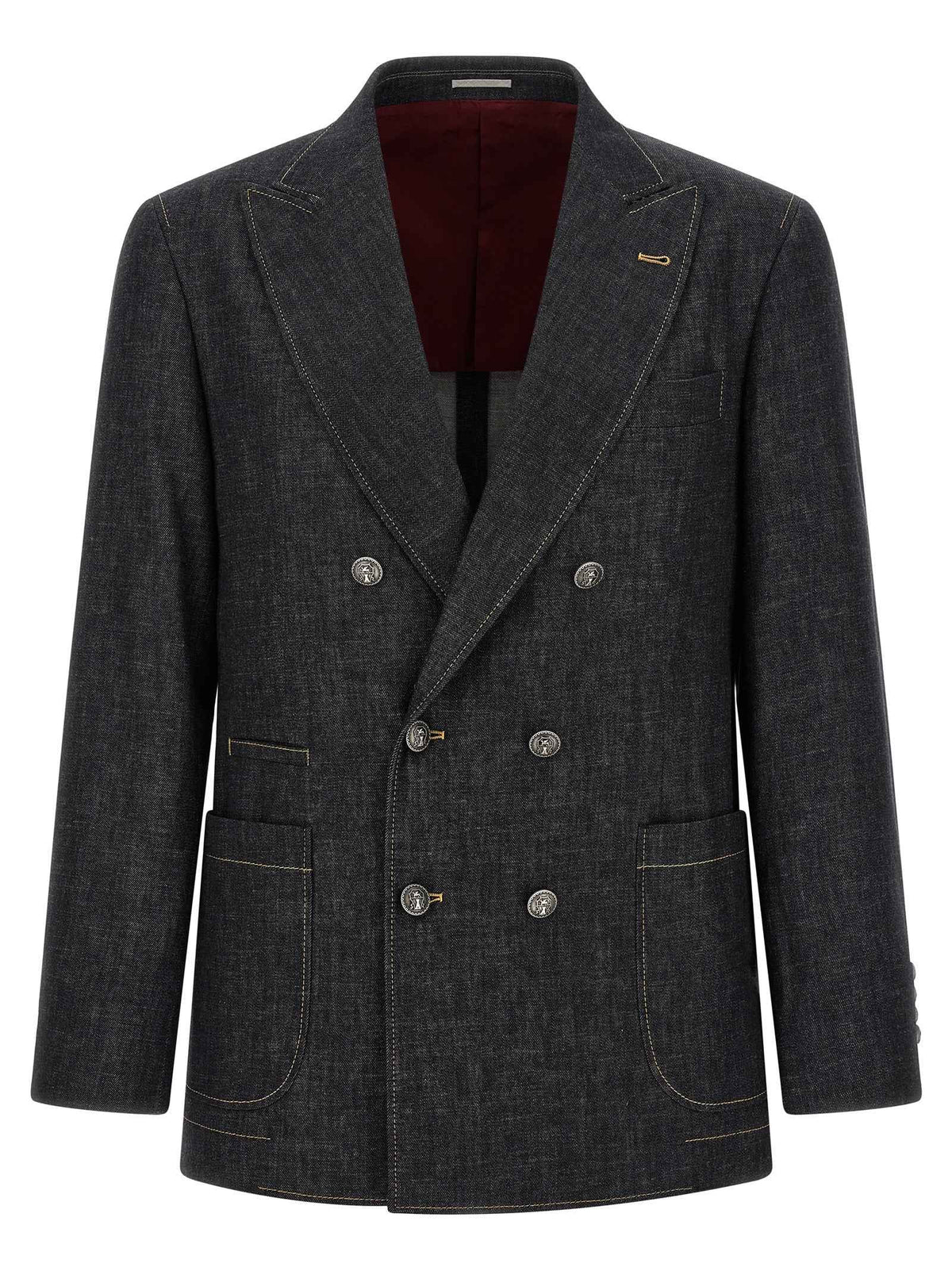 Brunello Cucinelli Blue Cotton Blazer