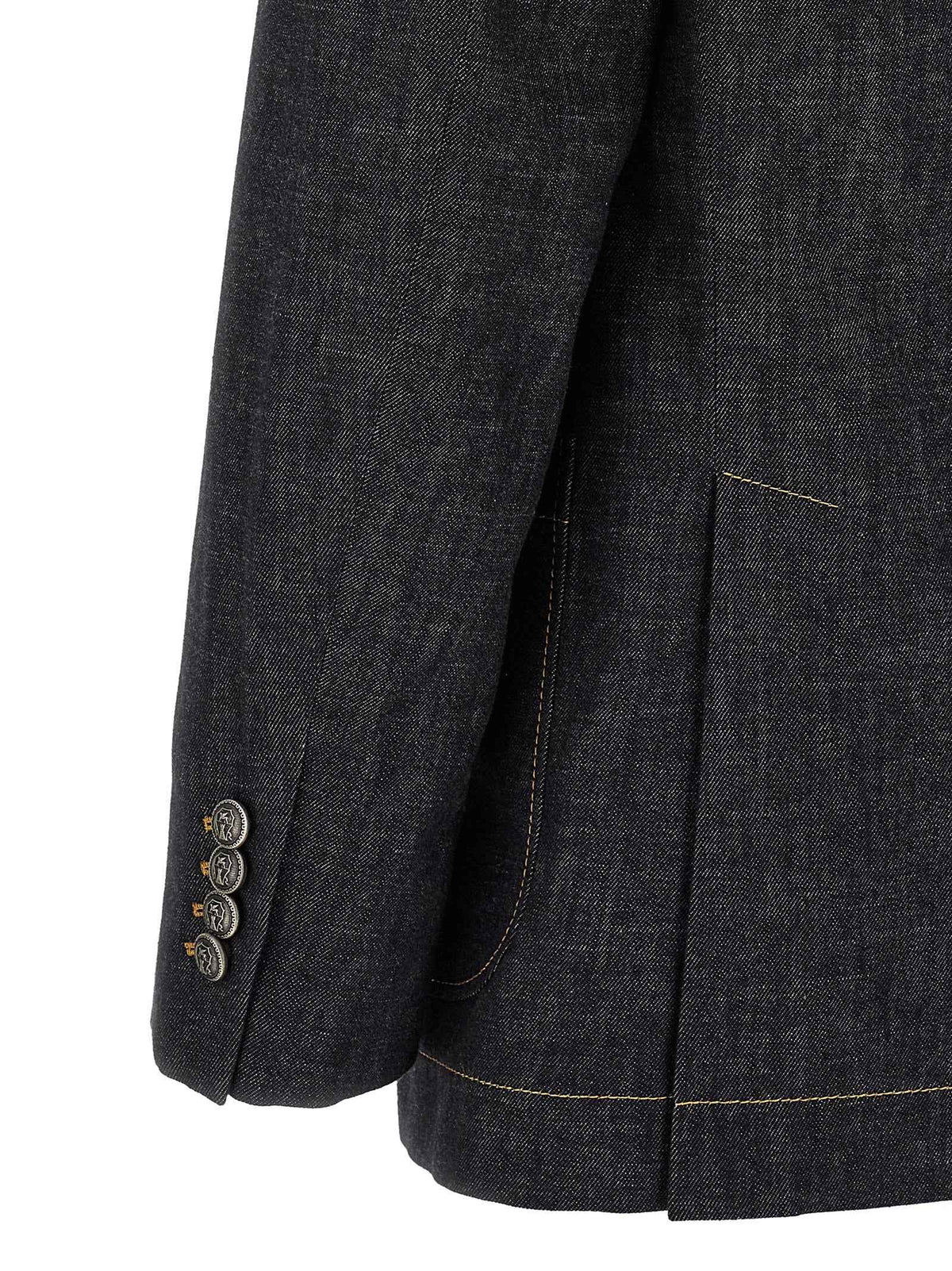 Brunello Cucinelli Blue Cotton Blazer