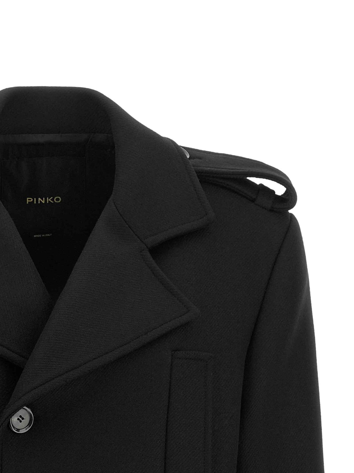 PINKO Black Wool Coat