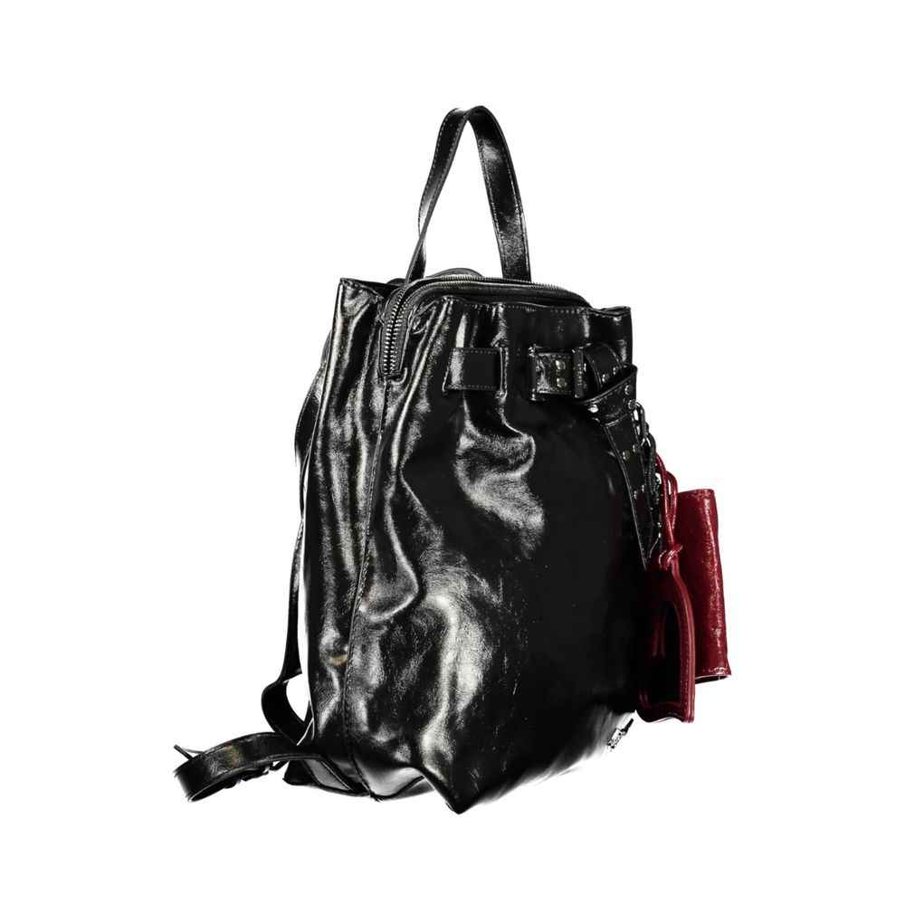 Desigual Black Polyurethane Women's Backpack for Sophisticated Style