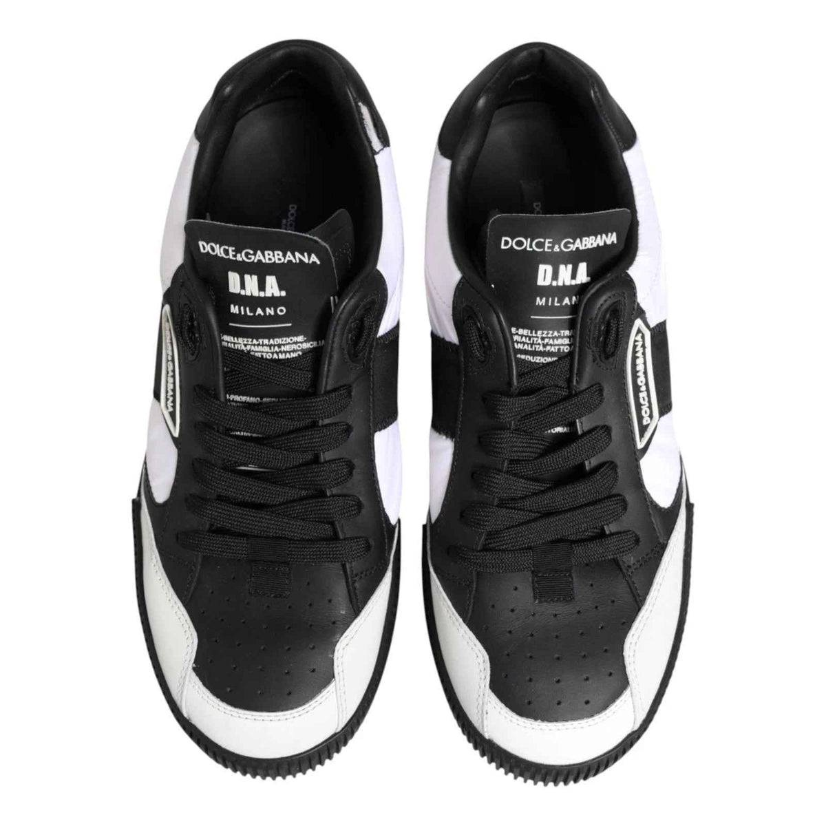 Dolce & Gabbana Black White MIAMI Low Top Men Sneakers Shoes