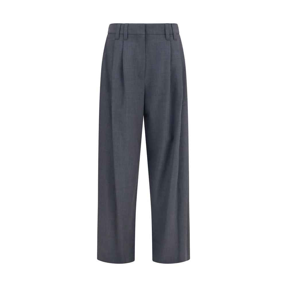 Brunello Cucinelli Gray Wool Oves Aries Dress Pants
