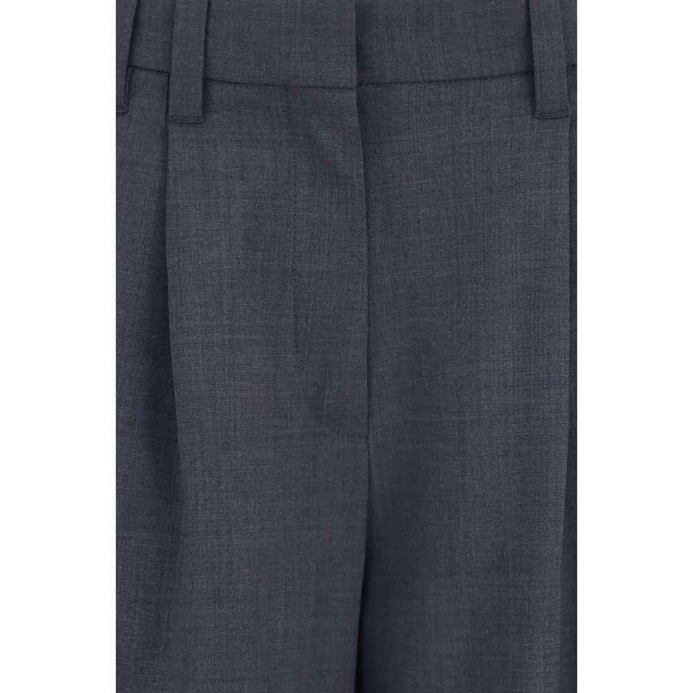 Brunello Cucinelli Gray Wool Oves Aries Dress Pants