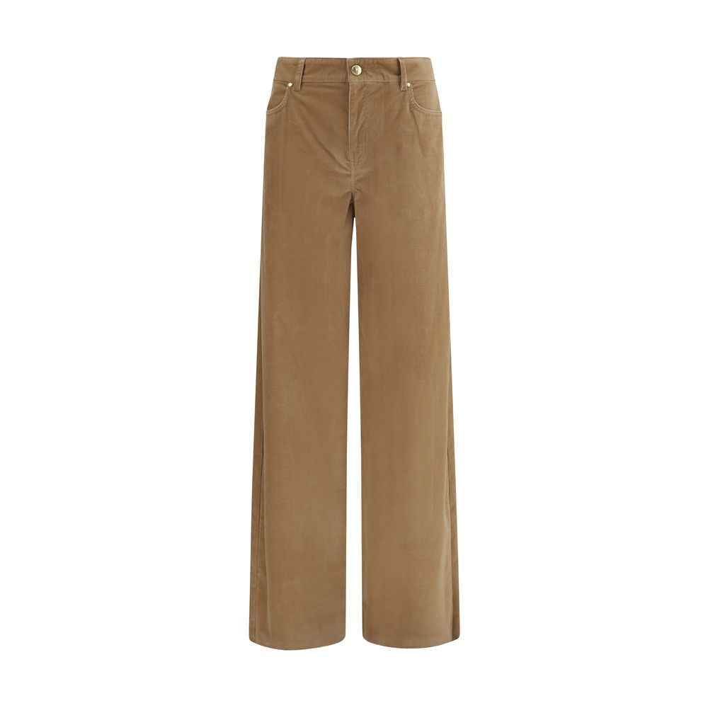 Max Mara Brown Cotton Casual Pants