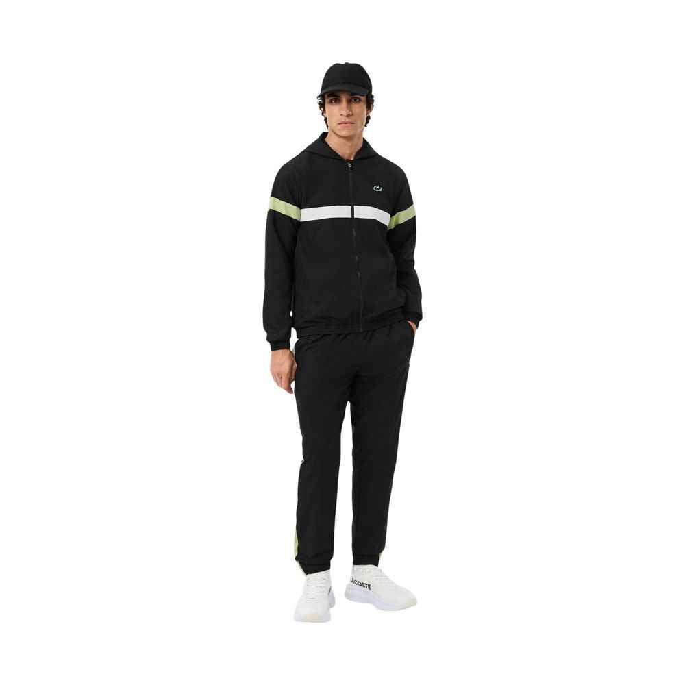 Lacoste Black And White Polyester Sweatsuit
