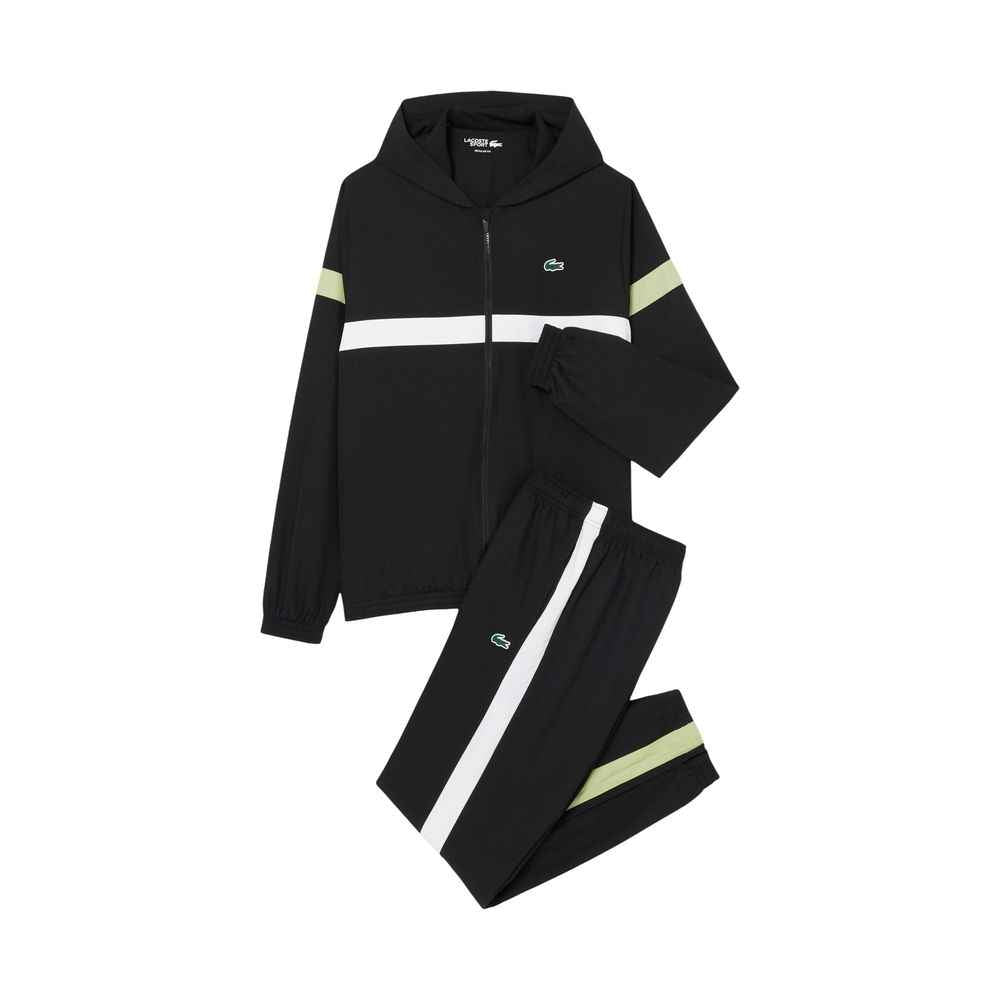 Lacoste Black And White Polyester Sweatsuit