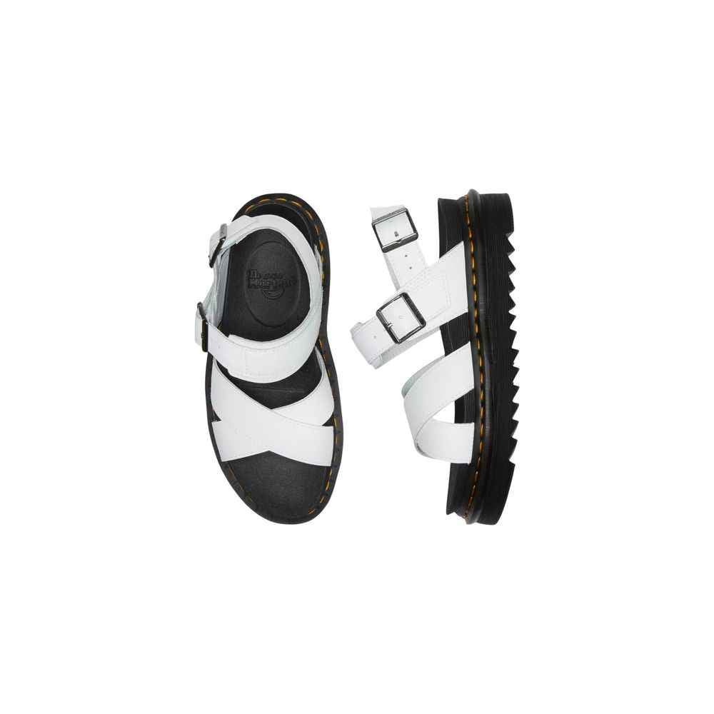 Dr. Martens White Leather Strap-On Sandals