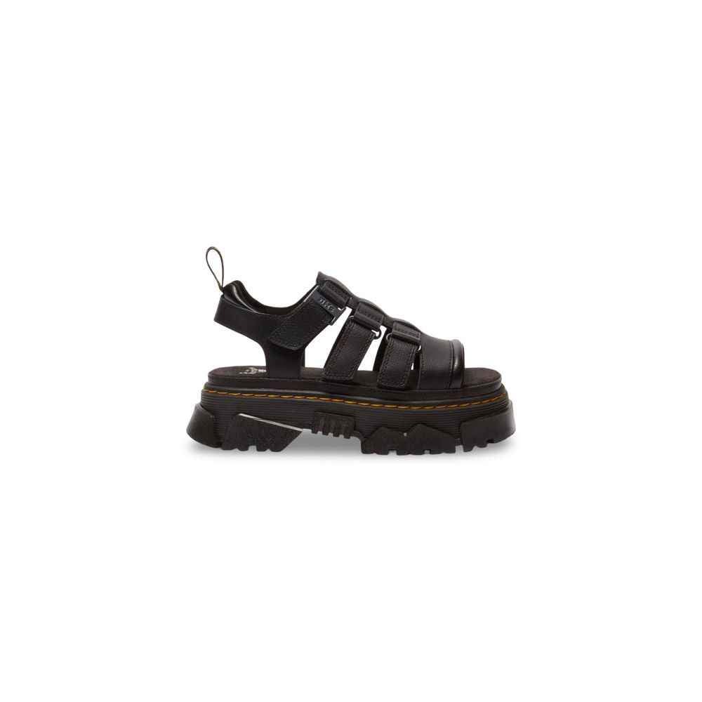 Dr. Martens Black Leather Platform Sandals